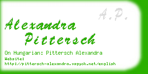 alexandra pittersch business card